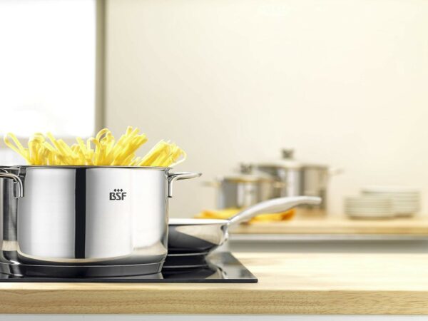 BSF Koch-Topf-Set Suppentopf 16, 20, 24 cm Induktion 5-tlg. Serie Bordeaux NEU – Bild 2