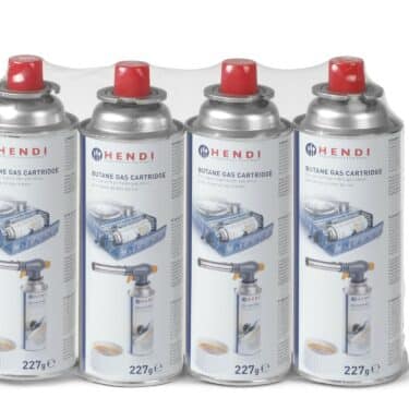 4x Hendi Butan Gaskartuschen Flüssiggas-Kartuschen LPG Gas-Kocher NEU