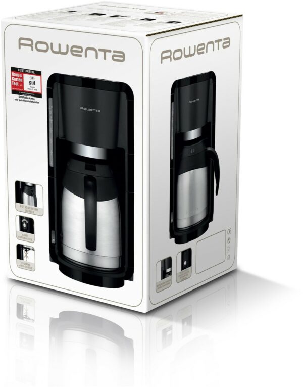 Rowenta Filter-Kaffeemaschine mit Thermoskanne 4h 12 Tassen Milano Schwarz NEU – Bild 8
