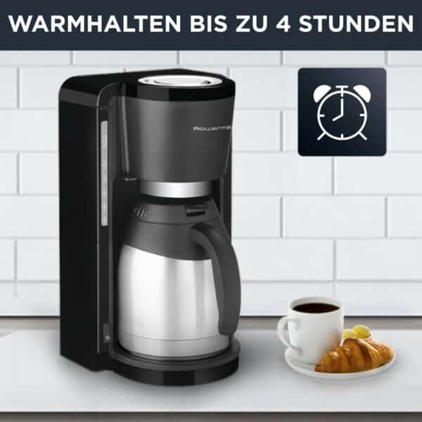 Rowenta Filter-Kaffeemaschine mit Thermoskanne 4h 12 Tassen Milano Schwarz NEU – Bild 2