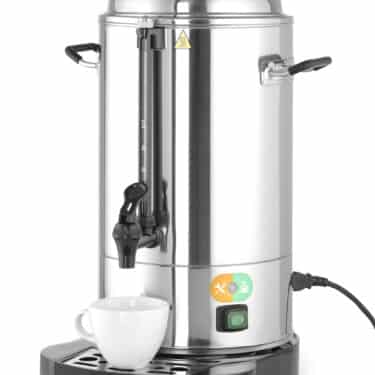 Hendi Rund-Filter-Kaffeemaschine Kaffee-Perkolator doppelwandig 6 Liter Silber