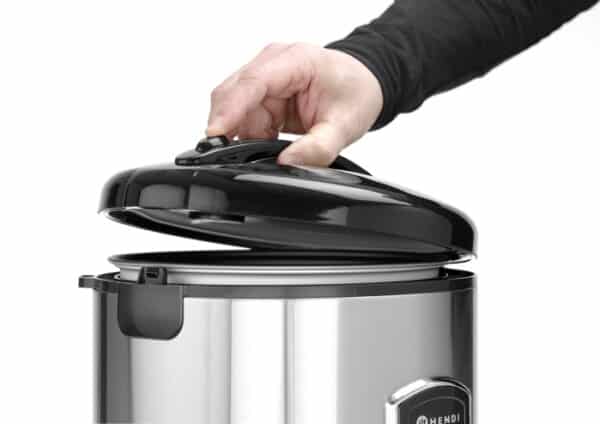 Hendi Reiskocher Gemüse-Garer Kochtopf aus Edelstahl 1,8 Liter Silber NEU – Bild 4