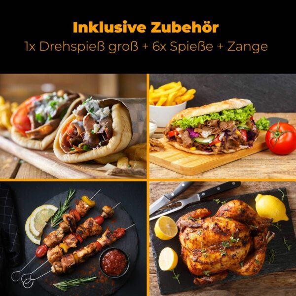 Bomann Hähnchen Spieß Döner-Grill Kebap Drehgrill Gyros Grill 3-in-1 NEU – Bild 5