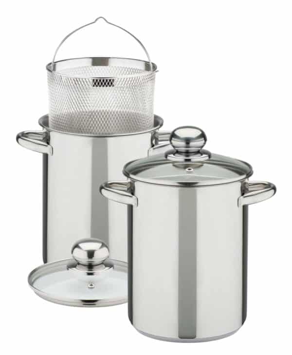 GSW Induktion Spargeltopf Spagettitopf Set aus Edelstahl Ø 16 cm 4,2 Liter NEU