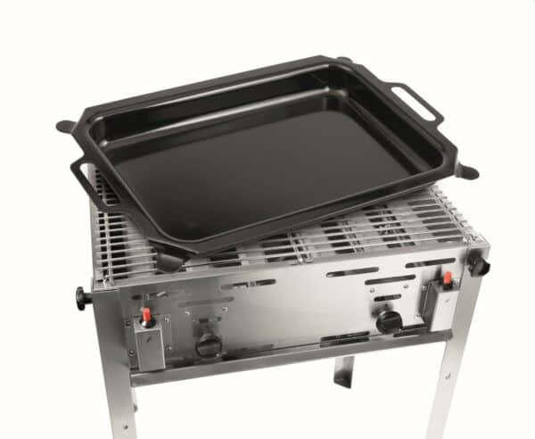 Hendi Gas-Grill Edelstahl Grill-Master Maxi inkl. Grill und Bratpfanne 11,6 kW – Bild 4