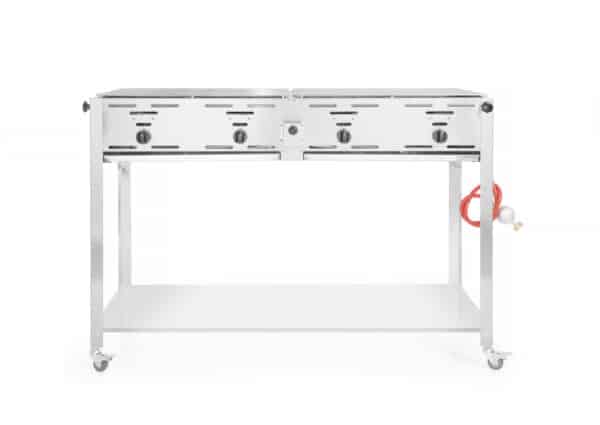Hendi Quattro Gas-Grill Grill-Master Edelstahl inkl. Grill und Bratpfanne NEU – Bild 2