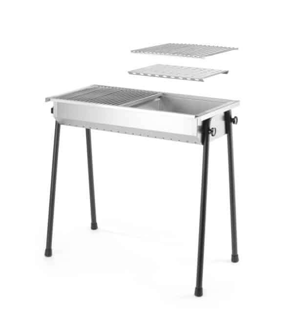 Hendi Holzkohle-Grill Tisch-Grill Stand-Grill Inkl. 2 Roste aus Edelstahl NEU – Bild 2