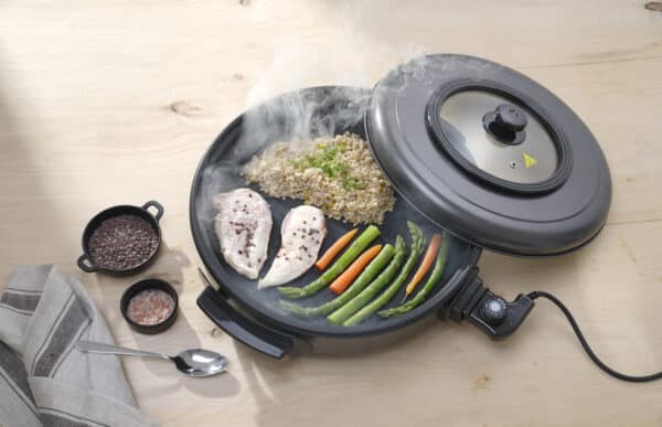 Hendi Elektro-Multipfanne Partypfanne Grillpfanne Bräter Gastro Ø 50 cm NEU – Bild 3