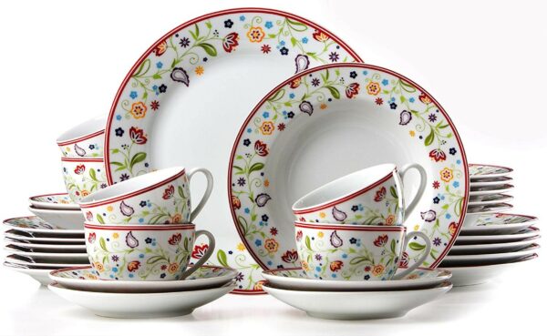 Ritzenhoff Kombiservice Kaffeeservice Tafelservice Porzellan Doppio Shanti 30tlg – Bild 5