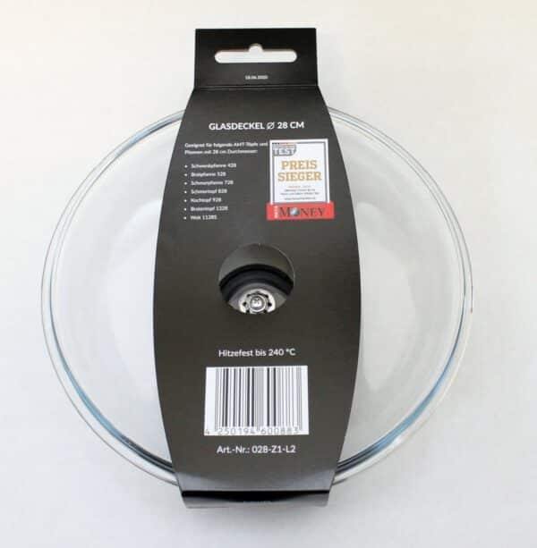 AMT Ø 28 cm Glasdeckel Universal-Glasdeckel Topf-Deckel Wok-Deckel Bratpfanne – Bild 3
