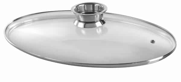 GSW Edelstahl-Bräter Multi-Bräter Oval mit Glas und Edelstahl Ø 38cm Silber NEU – Bild 7