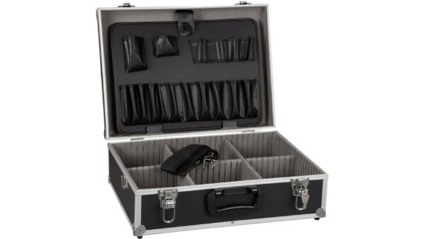 Alutec Universal Werkzeug-Koffer Aluminium Koffer Unbedruckt Silber Schwarz NEU – Bild 2