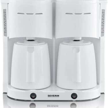 Severin Doppel-Filter-Kaffeemaschine DUO mit Thermokanne 2 Liter Weiss NEU