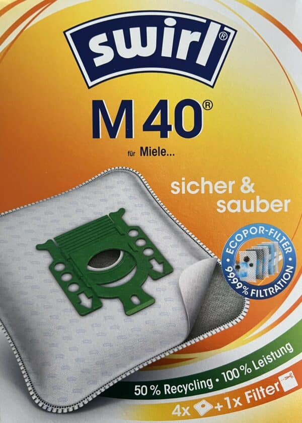 12 Swirl M40 Staubsaugerbeutel für Miele Staubsauger + 3 Abluftfilter NEU