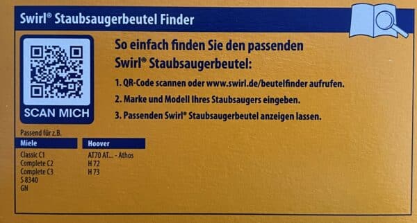 12 Swirl M40 Staubsaugerbeutel für Miele Staubsauger + 3 Abluftfilter NEU – Bild 3