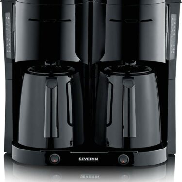 Severin Doppel-Filter-Kaffeemaschine DUO mit Thermokanne 2 Liter Schwarz NEU