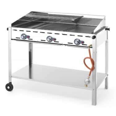 Hendi Gas-Grill 3 Brenner Grillsystem Green Fire 17,4 Kw Gastro NEU