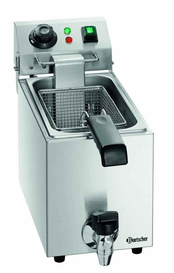 Bartscher Friteuse aus Edelstahl mit Ablasshahn 4 Liter 230V NEU – Bild 7