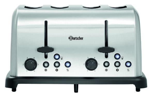 Bartscher Toaster 4 Scheiben-Schlitz aus Edelstahl Silber NEU – Bild 7