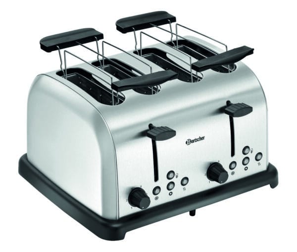 Bartscher Toaster 4 Scheiben-Schlitz aus Edelstahl Silber NEU – Bild 9