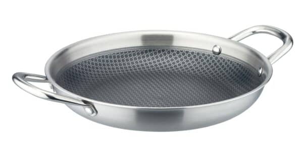 GSW Edelstahl Bratpfanne Servier-Pfanne Inoxxa Tri-Ply Ø 28 cm Silber NEU