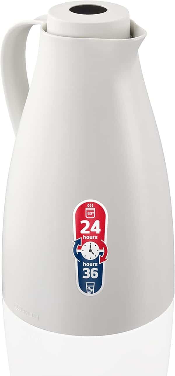 Leifheit Kaffeekanne Teekanne Thermoskanne Isolierkanne 1 Liter BPA frei Weiss – Bild 2