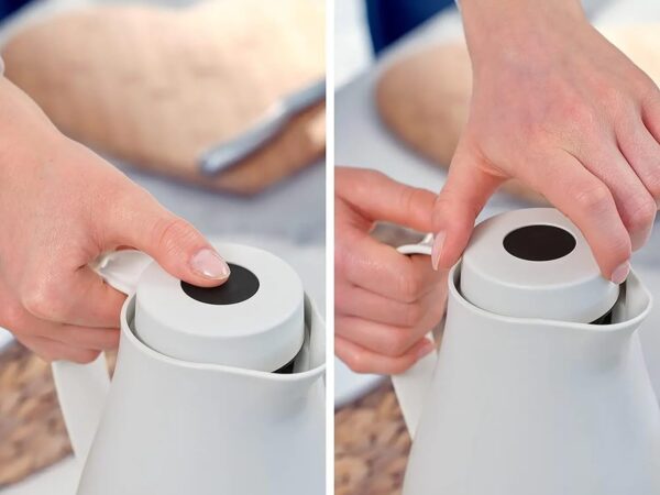 Leifheit Kaffeekanne Teekanne Thermoskanne Isolierkanne 1 Liter BPA frei Weiss – Bild 4