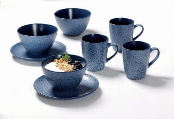 Ritzenhoff Frühstück-Set Komplett-Service Kombiservice Serie Kitwe Blau 12-tlg.