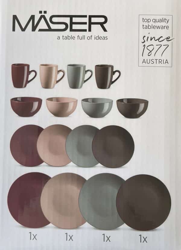 16-tlg. Mäser Tafelservice Kaffeeservice Kombiservice Kombi-Set Serie INODA NEU – Bild 3