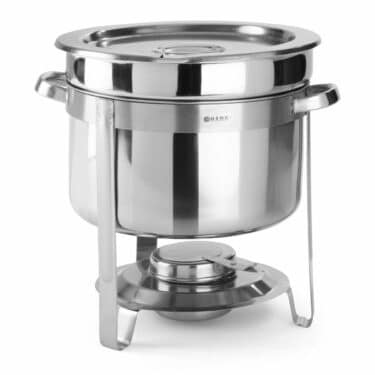 8 Liter Chafing-Dish Speisewärmer Suppentopf Brennpaste Rund Hendi Gastro NEU