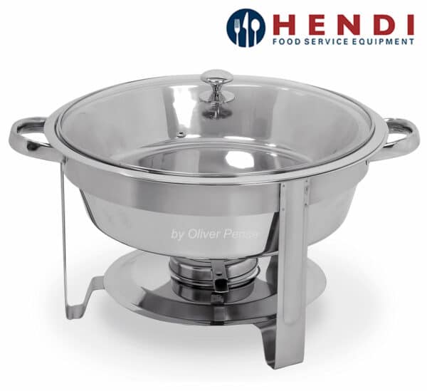Hendi Chafing-Dish Speisewärmer mit Brennpaste Edelstahl Rund 3,5 Liter NEU – Bild 2