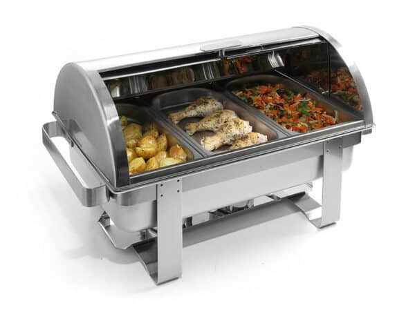 Hendi Speisewärmer Chafing-Dish Rolltop 1/1 GN Brennpaste Edelstahl NEU